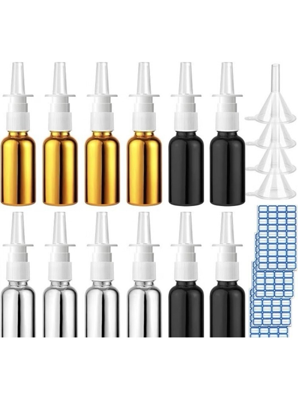 20 Pcs Nasal Spray Bottle Glass Empty Refillable, 30ML/1OZ